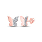 Enchanting Rose Gold Diamond Butterfly Earrings - Splendid Jewellery