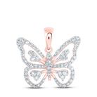 Enchanting Rose Gold Diamond Butterfly Pendant - Splendid Jewellery