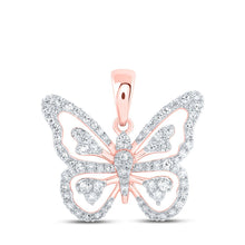 Load image into Gallery viewer, Enchanting Rose Gold Diamond Butterfly Pendant - Splendid Jewellery