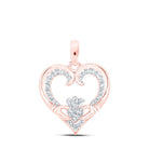Enchanting Rose Gold Diamond Claddagh Heart Pendant - Splendid Jewellery