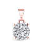 Enchanting Rose Gold Diamond Cluster Pendant - Splendid Jewellery