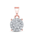 Enchanting Rose Gold Diamond Cluster Pendant - Splendid Jewellery