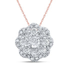 Enchanting Rose Gold Diamond Cluster Pendant - Splendid Jewellery
