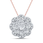 Enchanting Rose Gold Diamond Cluster Pendant - Splendid Jewellery