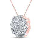 Enchanting Rose Gold Diamond Cluster Pendant: A Captivating Celebration of Romance and Elegance - Splendid Jewellery