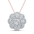 Enchanting Rose Gold Diamond Cluster Pendant: A Captivating Celebration of Romance and Elegance - Splendid Jewellery