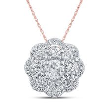 Load image into Gallery viewer, Enchanting Rose Gold Diamond Cluster Pendant: A Captivating Celebration of Romance and Elegance - Splendid Jewellery