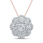 Enchanting Rose Gold Diamond Cluster Pendant: A Captivating Celebration of Romance and Elegance - Splendid Jewellery