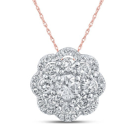 Enchanting Rose Gold Diamond Cluster Pendant: A Captivating Celebration of Romance and Elegance - Splendid Jewellery