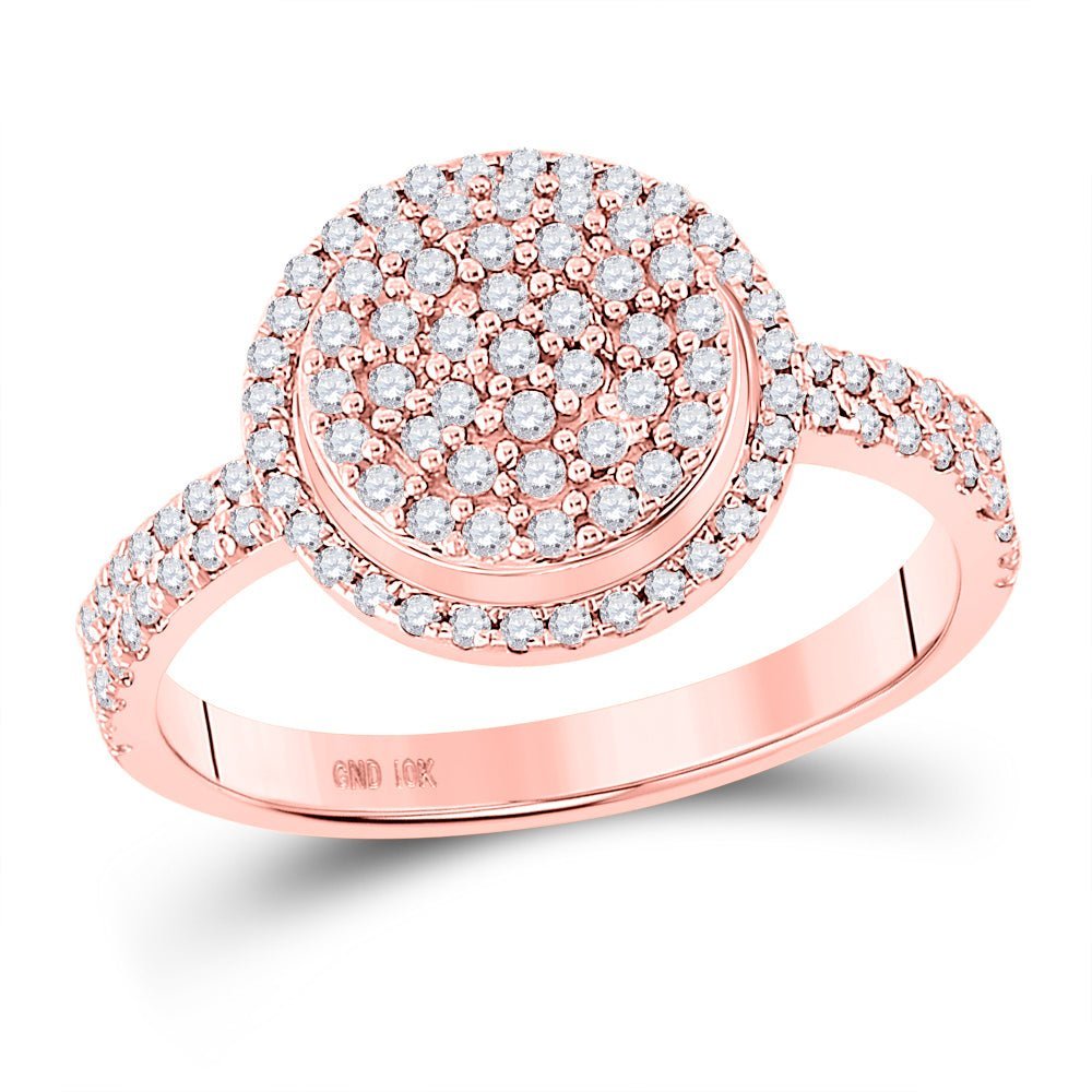 Enchanting Rose Gold Diamond Cluster Ring - Splendid Jewellery