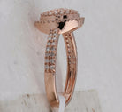 Enchanting Rose Gold Diamond Cluster Ring - Splendid Jewellery