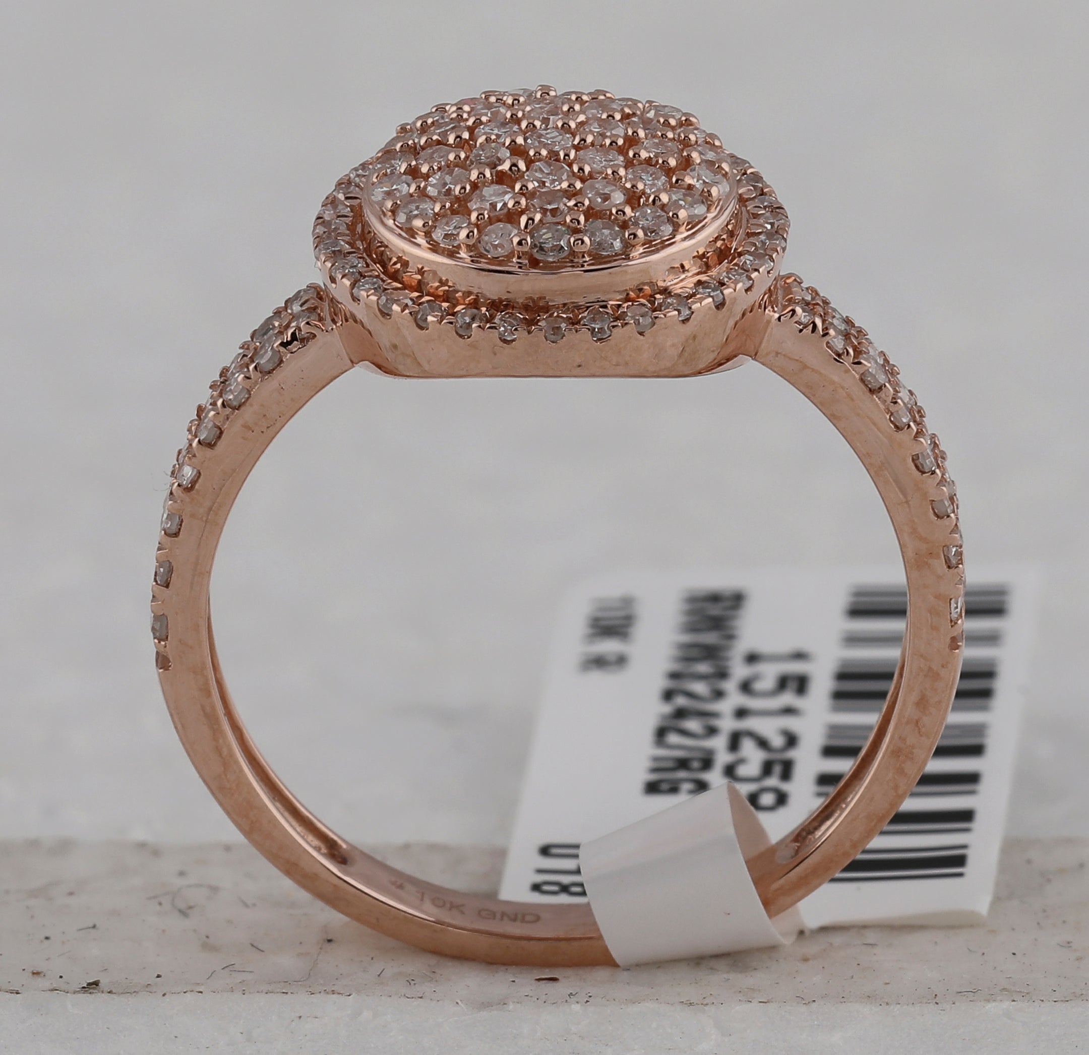 Enchanting Rose Gold Diamond Cluster Ring - Splendid Jewellery
