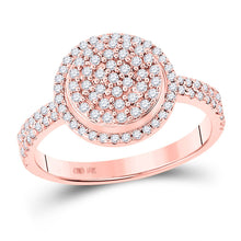Load image into Gallery viewer, Enchanting Rose Gold Diamond Cluster Ring - Alternate view 1 from Splendid Jewellery