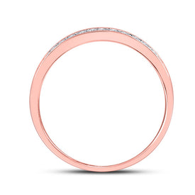 Enchanting Rose Gold Diamond Halo Wedding Ring Set - Splendid Jewellery