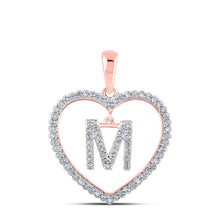 Load image into Gallery viewer, Enchanting Rose Gold Diamond Heart Initial Pendant - Splendid Jewellery