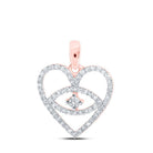 Enchanting Rose Gold Diamond Heart Pendant - Splendid Jewellery