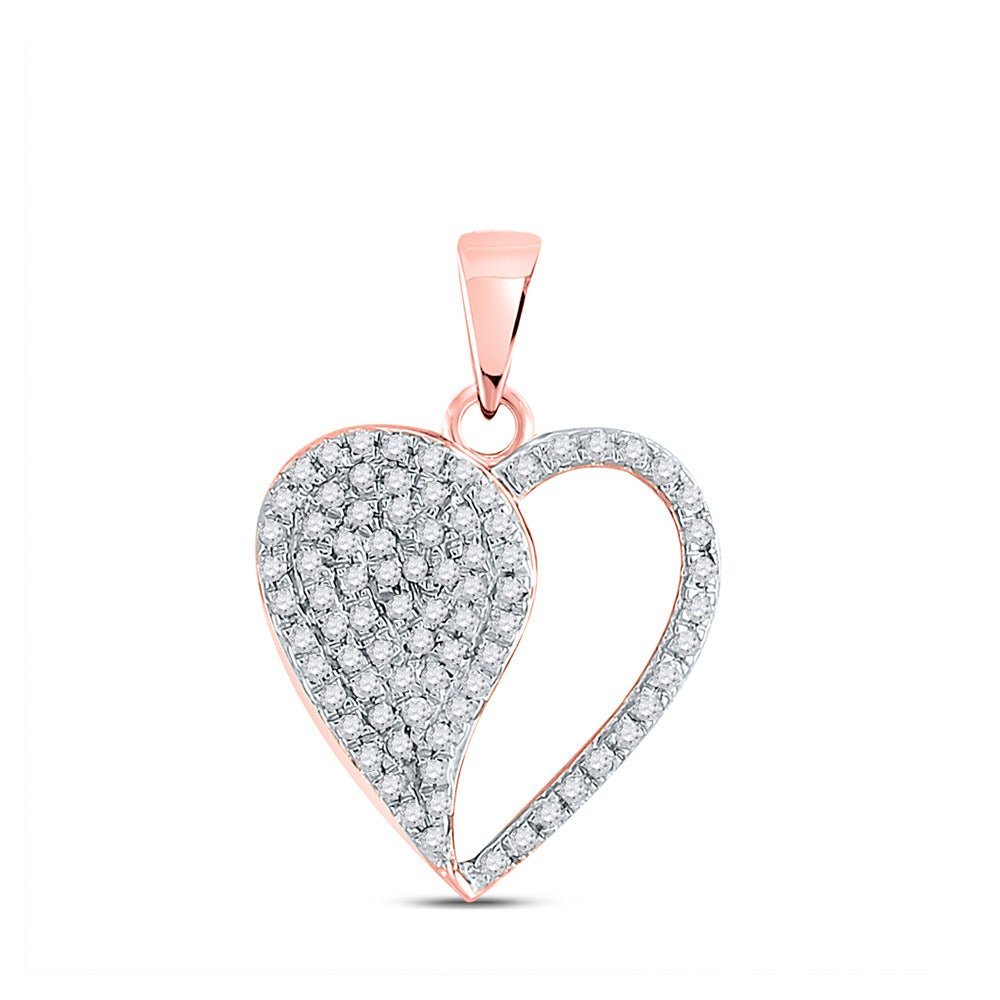 Enchanting Rose Gold Diamond Heart Pendant: A Captivating Symbol of Love and Elegance - Splendid Jewellery
