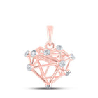 Enchanting Rose Gold Diamond Heart Pendant: A Dazzling Symbol of Love - Splendid Jewellery