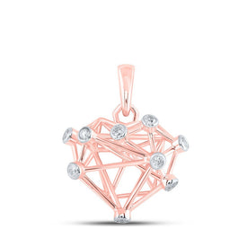 Enchanting Rose Gold Diamond Heart Pendant: A Dazzling Symbol of Love - Splendid Jewellery