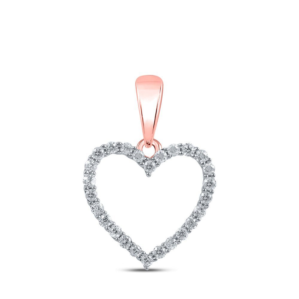 Enchanting Rose Gold Diamond Heart Pendant: A Symbol of Eternal Love - Splendid Jewellery