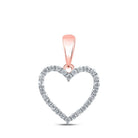 Enchanting Rose Gold Diamond Heart Pendant: A Symbol of Eternal Love - Splendid Jewellery