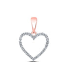 Enchanting Rose Gold Diamond Heart Pendant: A Symbol of Eternal Love - Splendid Jewellery
