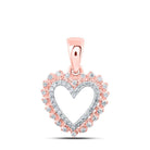 Enchanting Rose Gold Diamond Heart Pendant - A Symbol of Love and Elegance - Splendid Jewellery