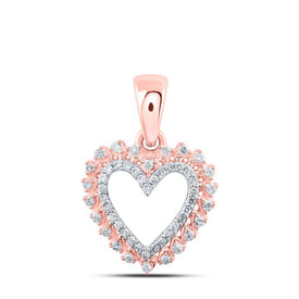Enchanting Rose Gold Diamond Heart Pendant - A Symbol of Love and Elegance - Splendid Jewellery