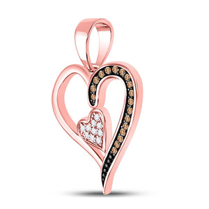 Enchanting Rose Gold Diamond Heart Pendant - A Symbol of Love and Elegance - Splendid Jewellery