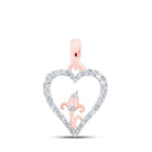 Enchanting Rose Gold Diamond Heart Pendant - A Symbol of Love and Romance - Splendid Jewellery