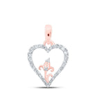 Enchanting Rose Gold Diamond Heart Pendant - A Symbol of Love and Romance - Splendid Jewellery