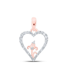 Enchanting Rose Gold Diamond Heart Pendant - A Symbol of Love and Romance - Splendid Jewellery