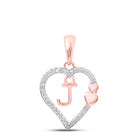 Enchanting Rose Gold Diamond Initial Pendant - Splendid Jewellery