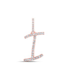 Enchanting Rose Gold Diamond Initial Pendant - Splendid Jewellery