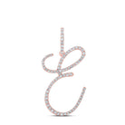 Enchanting Rose Gold Diamond Initial Pendant - Personalized E Letter Necklace - Splendid Jewellery