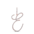 Enchanting Rose Gold Diamond Initial Pendant - Personalized E Letter Necklace - Splendid Jewellery