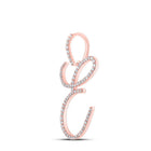 Enchanting Rose Gold Diamond Initial Pendant - Personalized E Letter Necklace - Splendid Jewellery