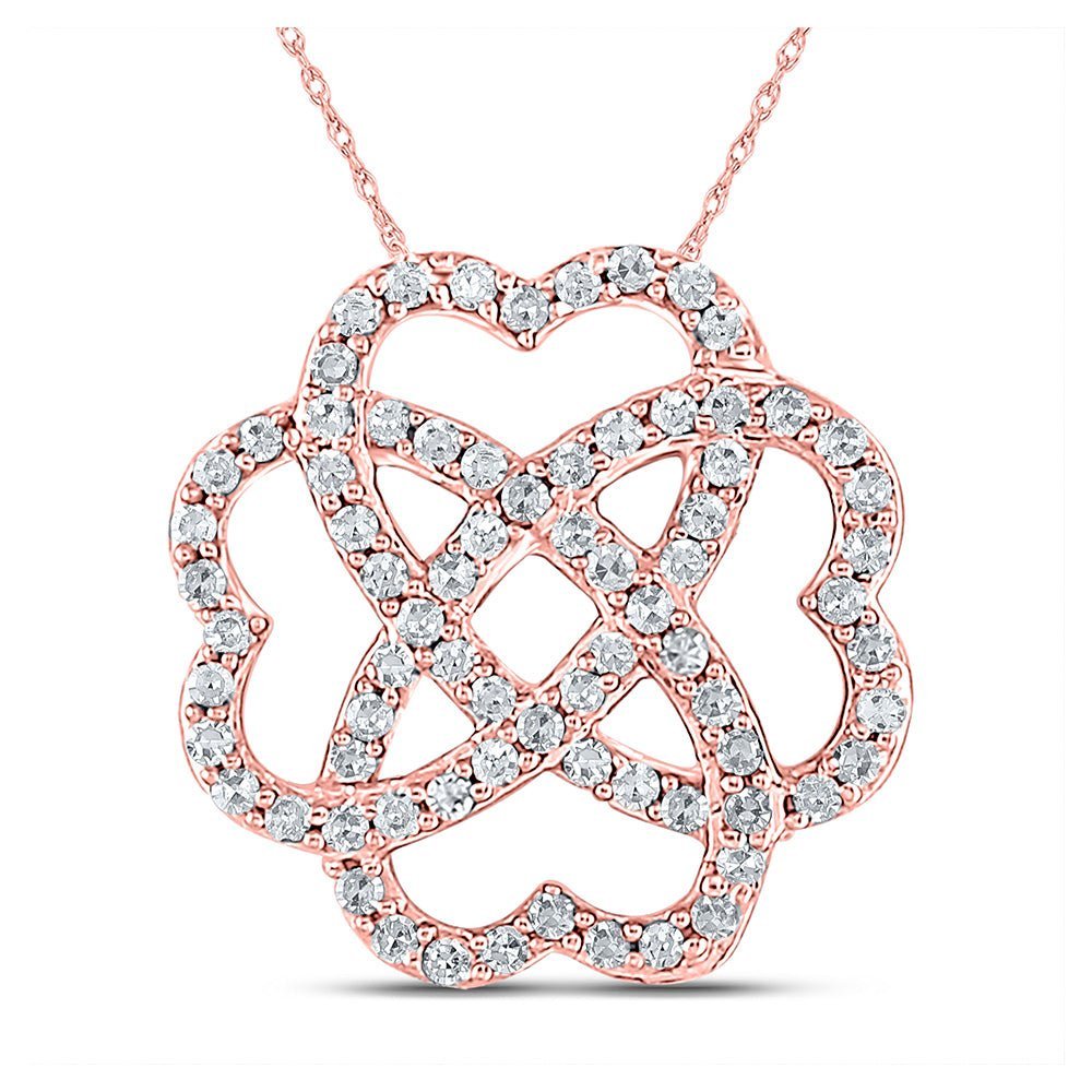 Enchanting Rose Gold Diamond Love Pendant - Splendid Jewellery