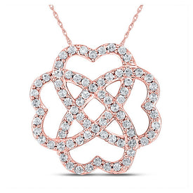 Enchanting Rose Gold Diamond Love Pendant - Splendid Jewellery