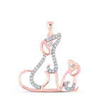 Enchanting Rose Gold Diamond Puppy Pendant - Splendid Jewellery