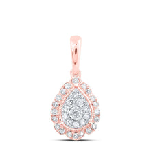 Load image into Gallery viewer, Enchanting Rose Gold Diamond Teardrop Pendant - Splendid Jewellery