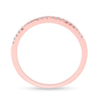 Enchanting Rose Gold Diamond Wedding Ring Set Top View from Splendid Jewellery