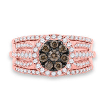 Load image into Gallery viewer, Enchanting Rose Gold Diamond Wedding Ring Set - Splendid Jewellery