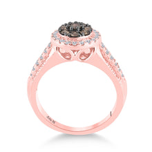Load image into Gallery viewer, Enchanting Rose Gold Diamond Wedding Ring Set Side View from Splendid Jewellery