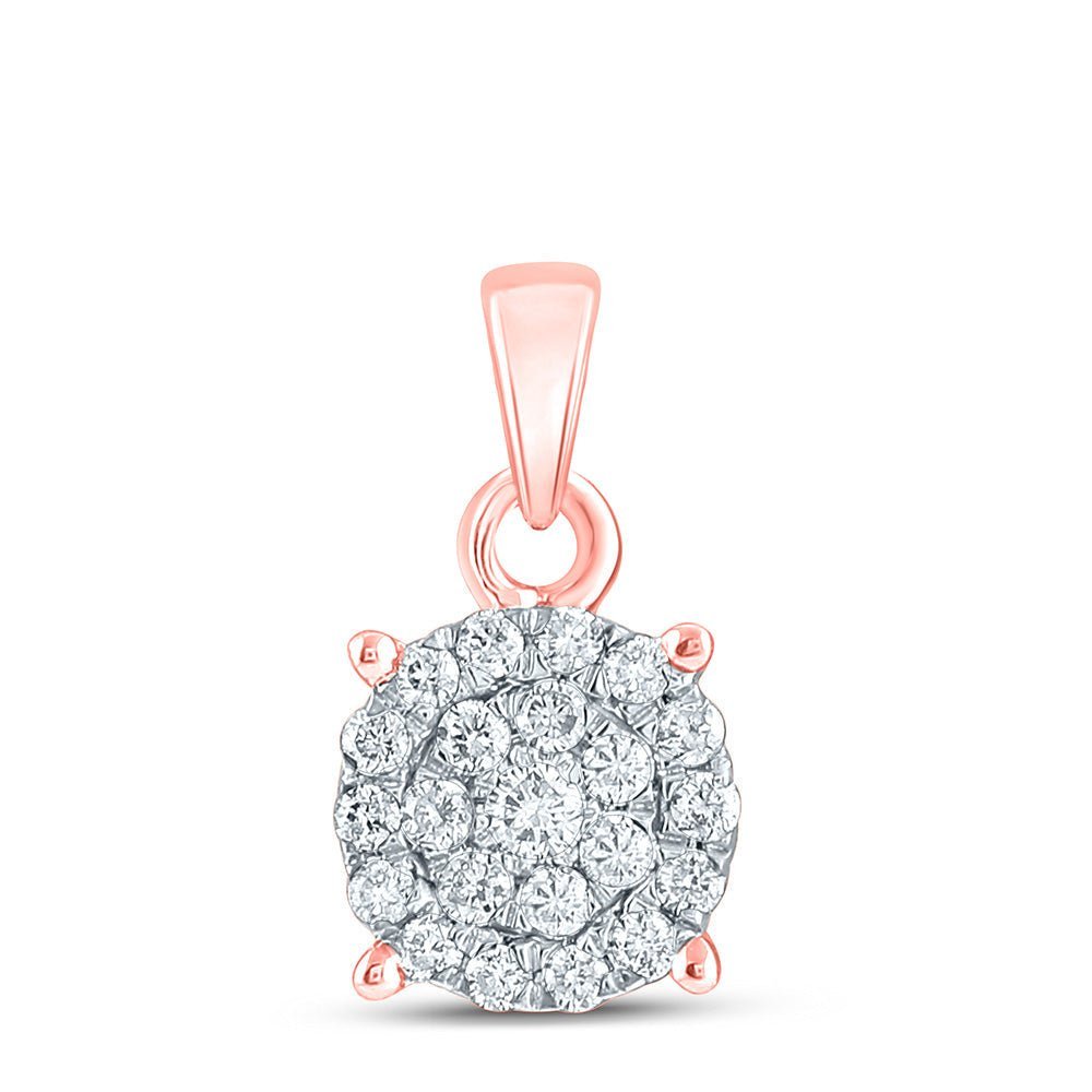 Enchanting Rose Gold Floral Diamond Pendant - Splendid Jewellery