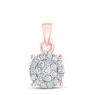 Enchanting Rose Gold Floral Diamond Pendant - Splendid Jewellery
