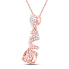 Enchanting Rose Gold Morganite Spiral Pendant - Splendid Jewellery