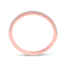 Load image into Gallery viewer, Enchanting Rose Gold Princess Diamond Bridal Wedding Ring Band Set Top View from Splendid Jewellery