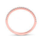 Enchanting Rose Gold Princess Diamond Bridal Wedding Ring Band Set Top View from Splendid Jewellery