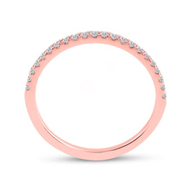 Enchanting Rose Gold Princess Diamond Bridal Wedding Ring Band Set Top View from Splendid Jewellery